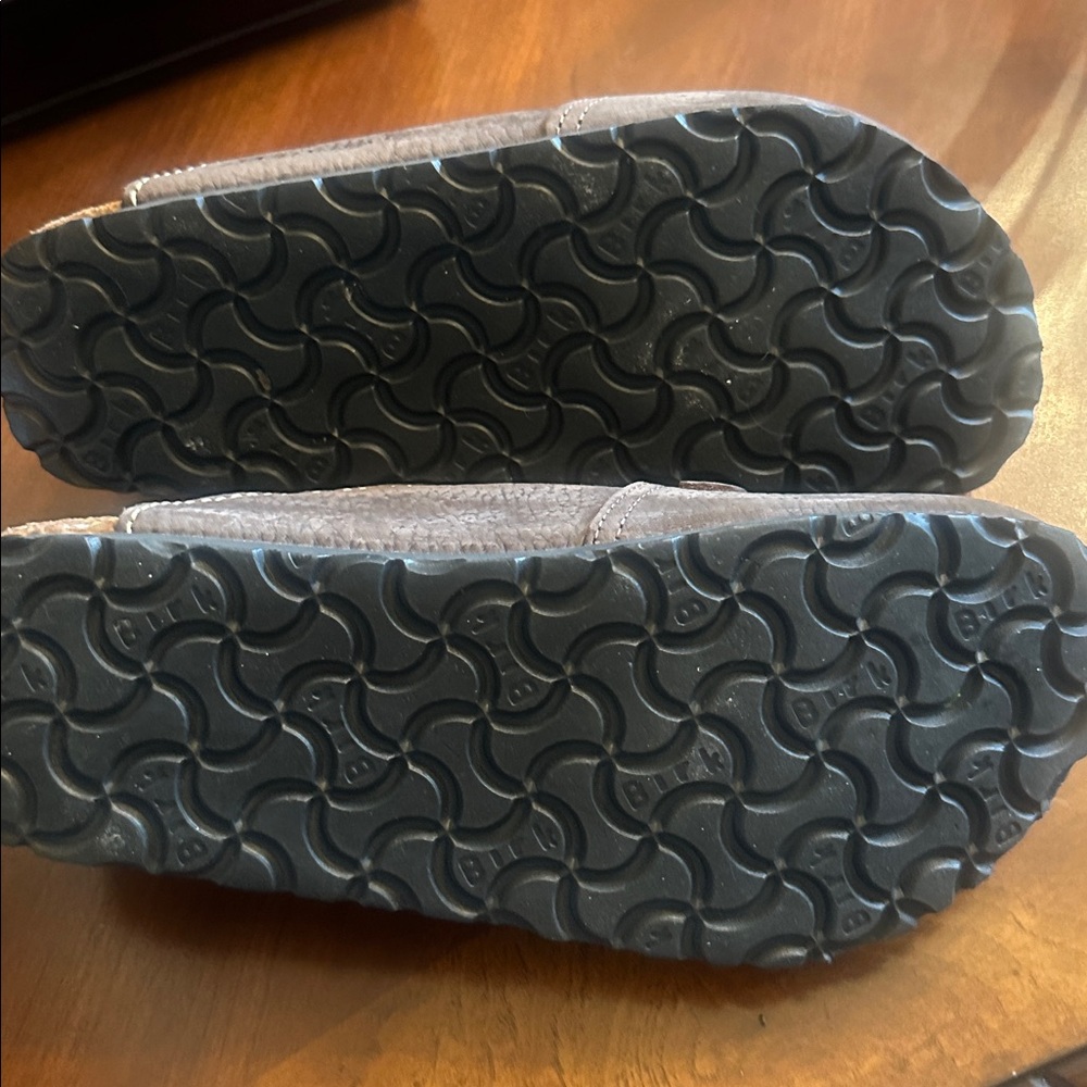 Birkenstock Brown Leather Tassel Slip-On Sandals - Picture 4 of 5